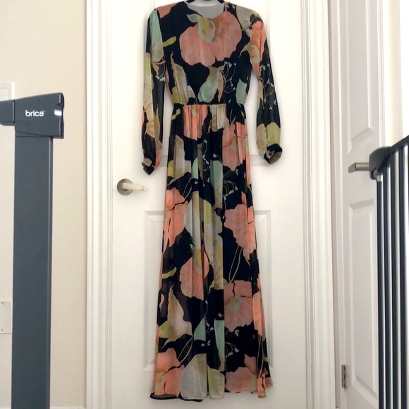 Lulus black floral print maxi dress - Picture 10 of 11